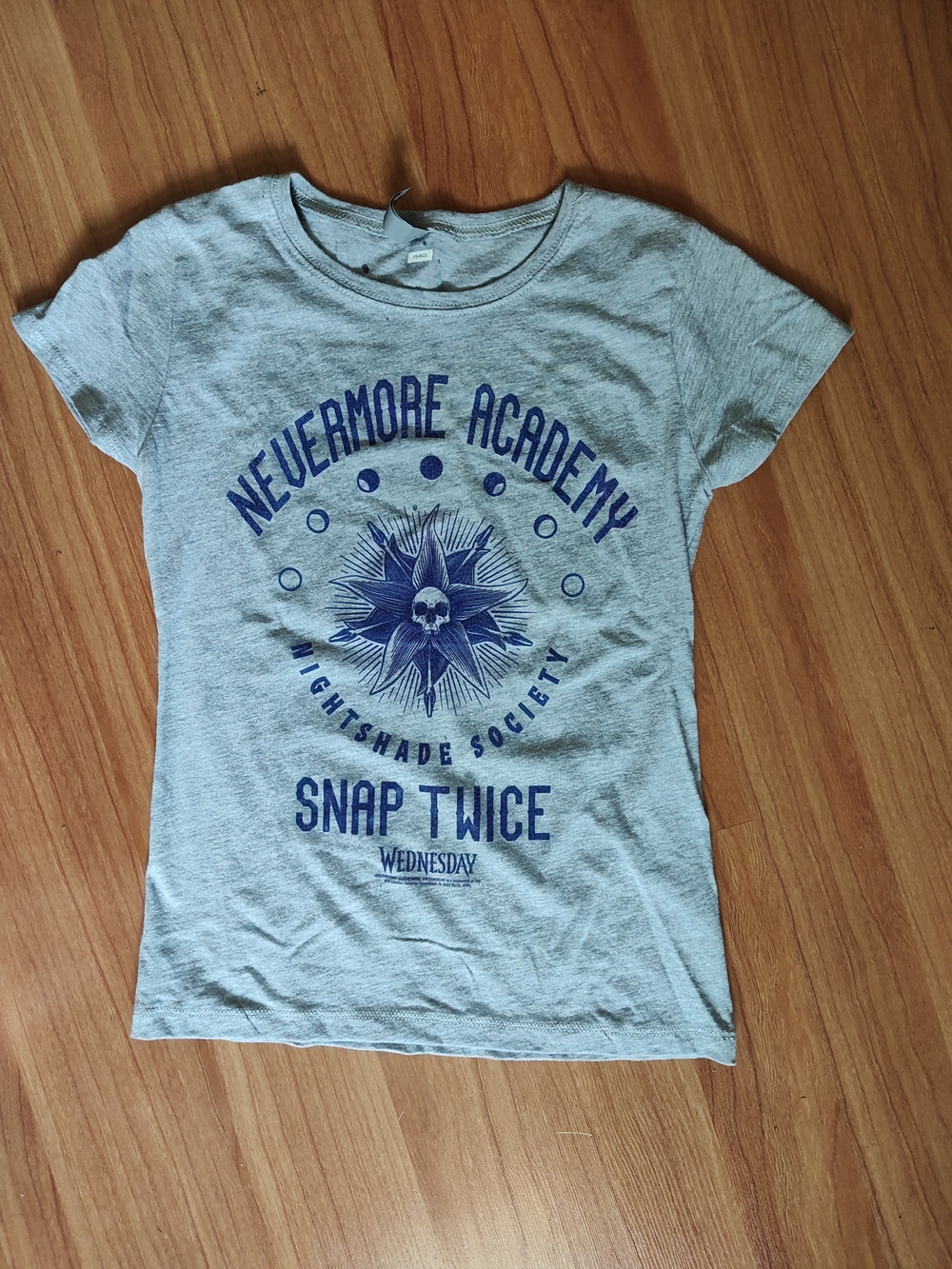 Next Level Apparel Light Gray Logo Tee - Nevermore Academy